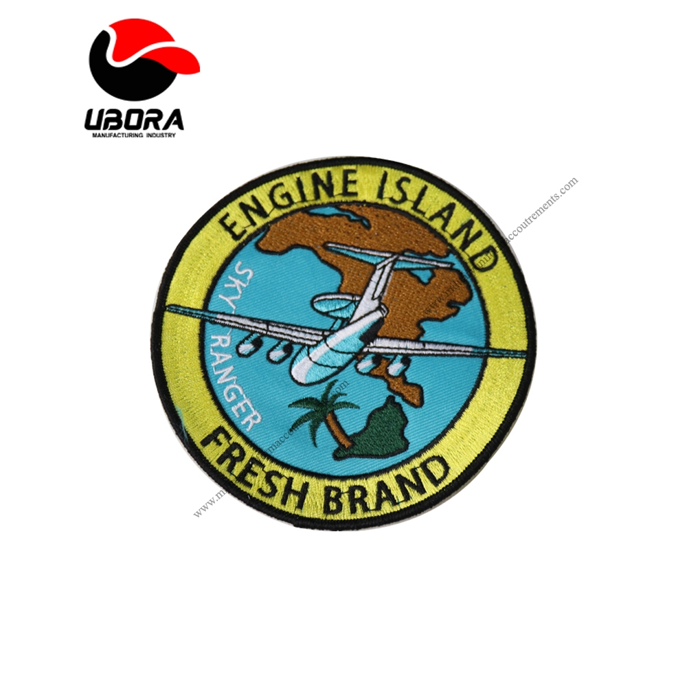 Embroidered Service Custom Logo Machine Embroidery Patches and Badges ENGINE ISLAND